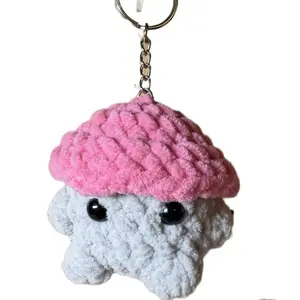 Crochet Mini Mushroom Keychains