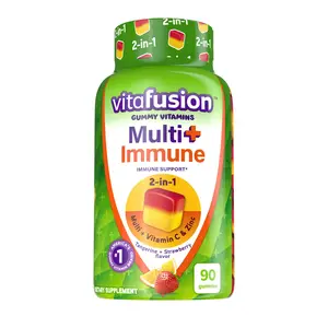 Vitafusion Multi+ Immune Support – 2-in-1 Benefits & Flavors – Adult Gummy Vitamins with Vitamin C, Zinc, Daily Multivitamins, 90 Count Healthcare Fitness Dietary