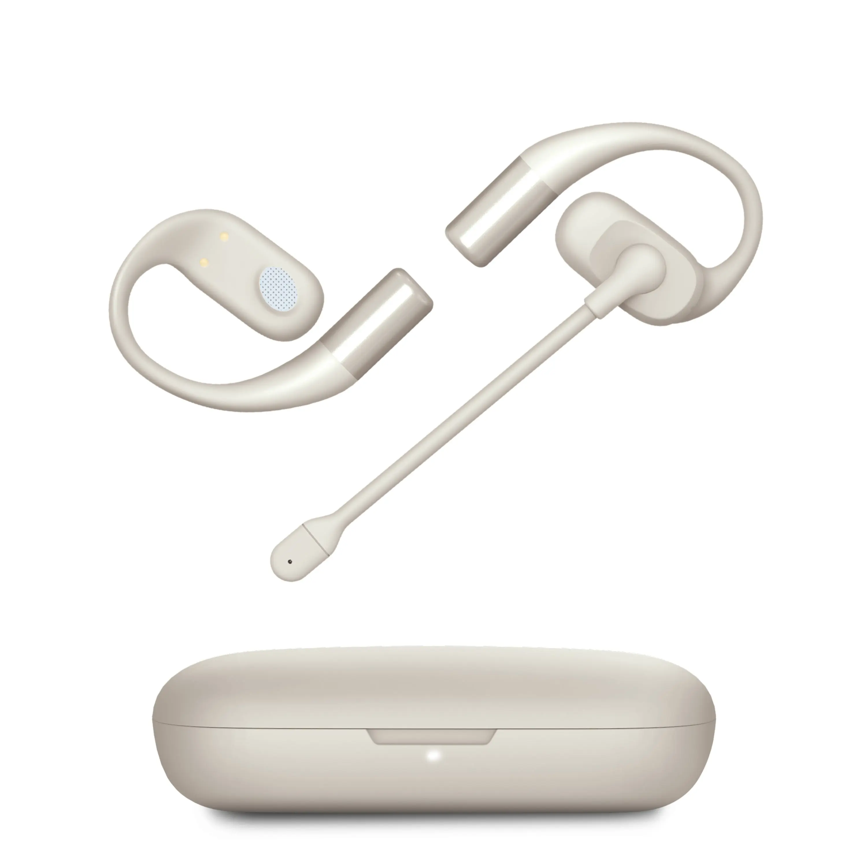 Emerson NoiseZero Open-Ear Bluetooth Earphones - Advanced Noise Cancelling Open-Ear Headphones with Magnetic Charging, Stable Connection, Detachable Design, Water Resistance, for Commuting, Android/iOS Devices, Batteries Compatible Electronics