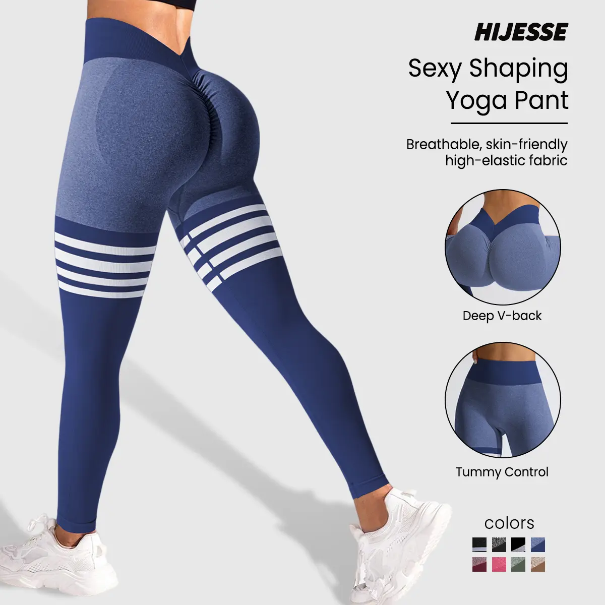 Hijesse Women's Scrunch Butt Lifting High Waist Yoga Pants, Seamless Workout Leggings for Gym Running (Now $16.79)