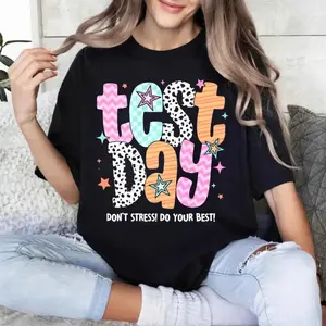 Test Day Shirt for Educators Retro Assessment Shirt with Comfy Fabric School Testing Humor Unisex Preppy Coordinator Sweatshirt and Graphic Tee