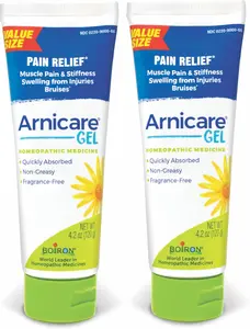4.2oz Gel Pack of 2 Soothing Relief for Muscle Joint Pain Bruises Swelling Fragrance-Free Homeopathic Medicine - Healthcare