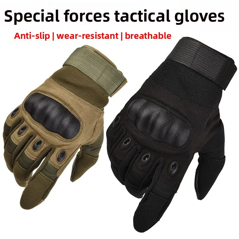 Unisex Adults' Wear-Resistant Multi-Finger Outdoor Protective All-Season Anti-Slip Tactical Special Forces Sports Gloves for Fighting, Outdoor Fitness, Multi-Finger Sports Gloves, Outdoor Sports Gloves