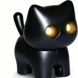 Rechargeable Black Cat LED Night Light – Soft Glow Dimmable Lamp for Room Decor & Sleep