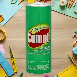 Comet with Bleach Cleanser 21oz - Scratch-Free Cleanser, with Bleach, 21oz, for Multi-Surface, Lemon Fresh Scent
