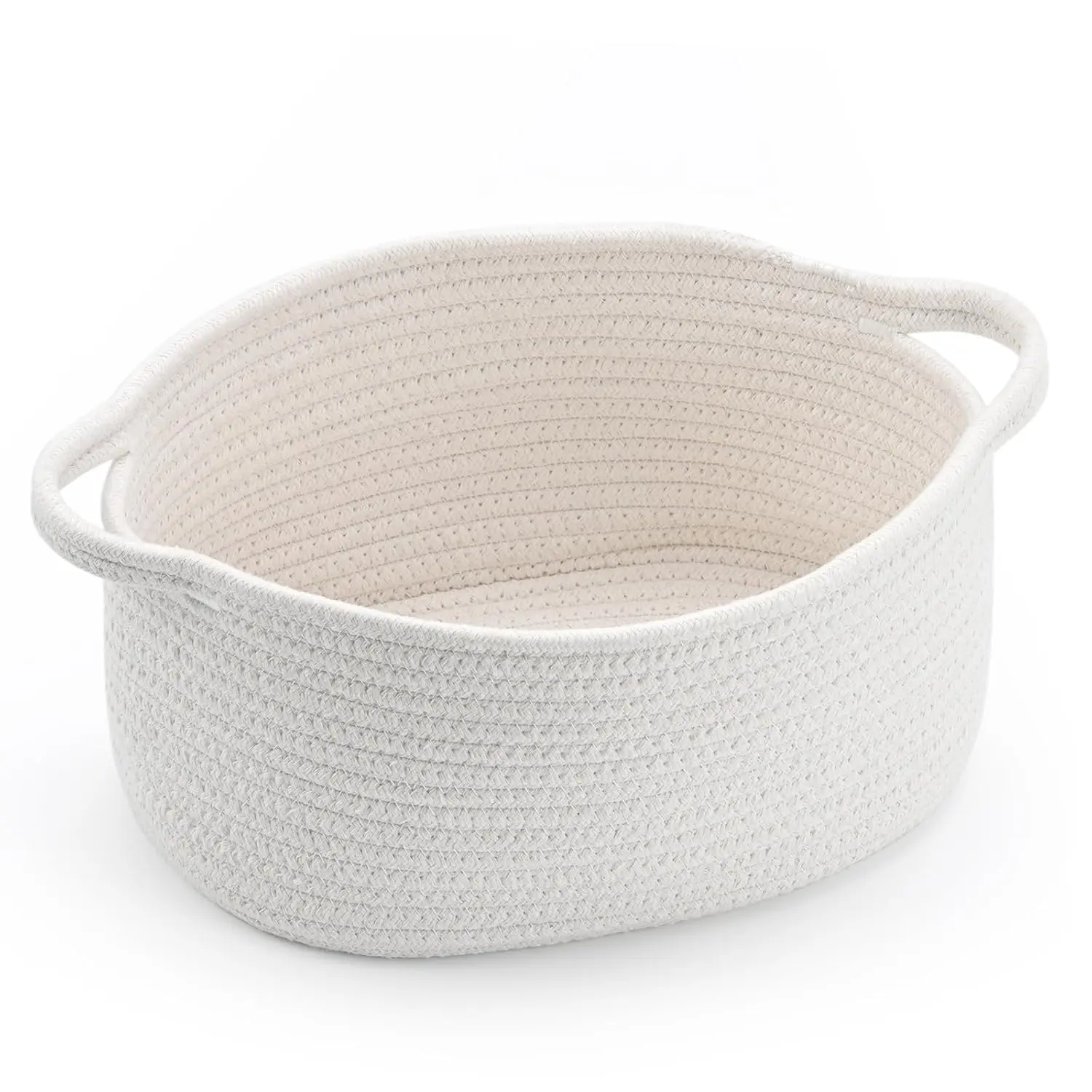 Storage Basket with Handle, Baskets for Gifts Empty, Gift Baskets for Christmas Birthday Baby Shower Burr, Decorative Organizer Box for Baby Toy Pet, 13" D x 8" W x 6" H