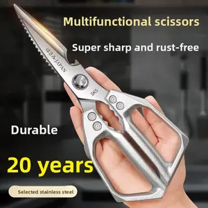 Thick Stainless Steel Kitchen Scissors, Sk5 Multi-Purpose Bone Cutter, Sharp Blade, Home Cooking Shears, Durable and Versatile
