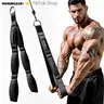 MANUEKLEAR Tricep Rope Attachment - Multi-Grip 6-Hole Cable Rope with Neoprene Handles for Pushdowns, Face Pulls, Pulldowns & Arm Training