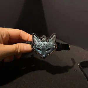 Copper Wire-Wrapped Labradorite Fox Bracelet