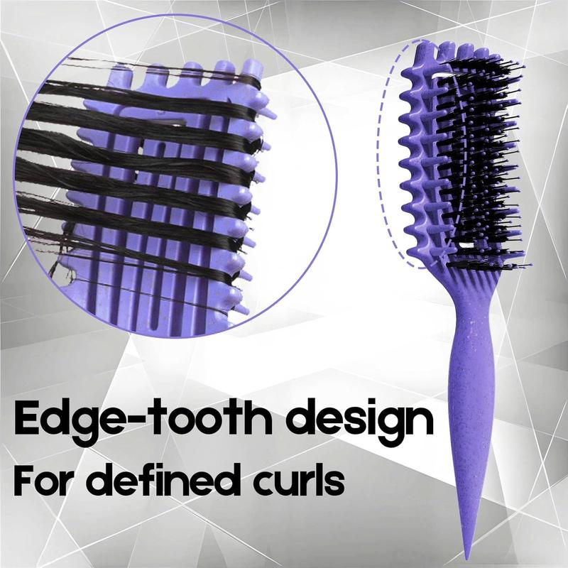 2026 Curly Hair Brush，Curl Defining Brush，Defining Brush for Detangling Shaping and Defining Curls，Less Pulling，Reduces Frizz，Effortlessly Defined Curls,Waves&Coils，Defining Curls for Women,Men, Wet&Dry Hair curl  twisting  brush