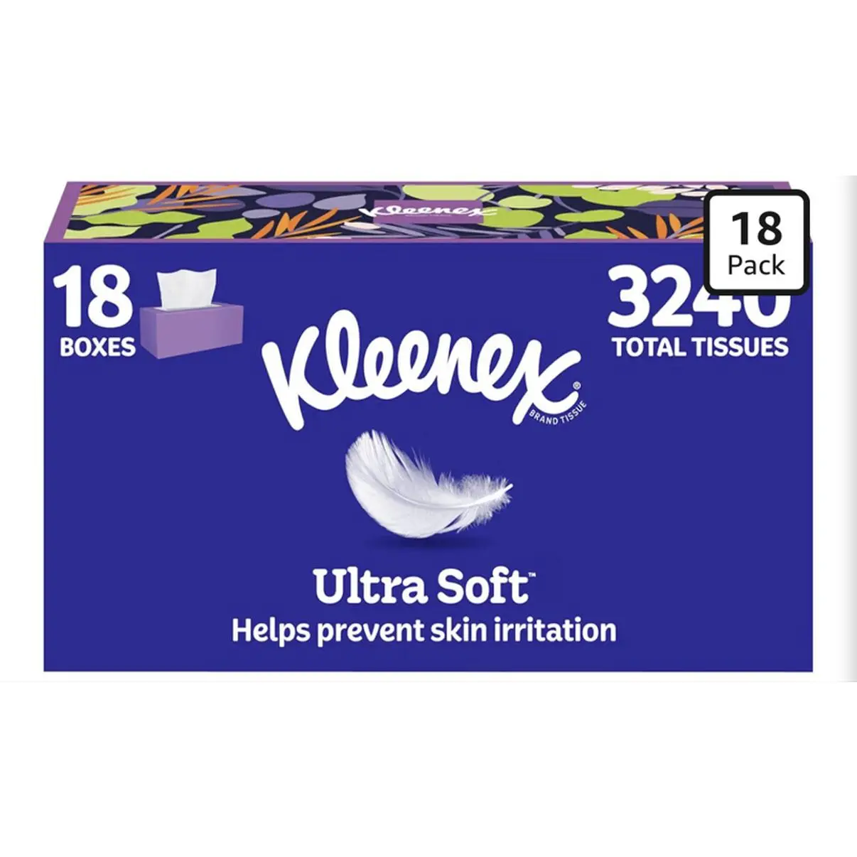 Kleenex Ultra Soft Facial Tissues, 18 Flat Boxes, 180 Tissues per Box