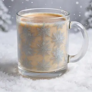 Christmas Snowflake Glass Mug