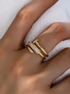 Women's Elegant Ring with Zirconia Inlay, Perfect Gift, Jewelry Accessory, Statement Rings