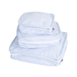 Stacking Set - Colorful 3 Piece Set of Zipper Bags for Travel and Organization