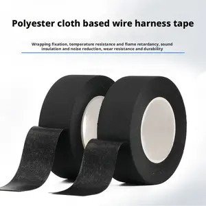 0.25mm Polyester Cloth Automotive Wire Harness Tape Flame Retardant High Temperature Resistant No Residue Wearproof Noise Reduction Tape