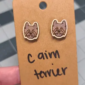 Cairn terrier stud earrings-cairn terrier earrings-cairn terrier-custom available message for details