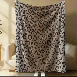 Luxury Premium Leopard Animal Print Throw Blanket, Super Soft Comfortable Warm Home Decor, Ideal Nap Blanket, Perfect Gift for Family and Friends