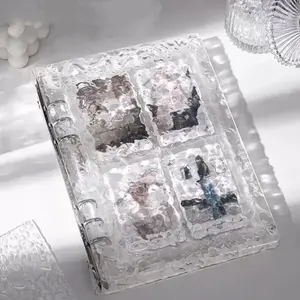 High-Quality 40-Pocket Photo Album, Transparent A5 Acrylic, Ring Mechanism, Rectangular Shape, Ideal for Kpop Cards, Perfect Gift