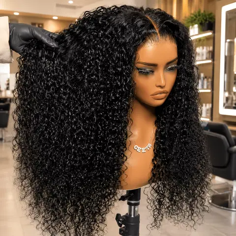 Glueless Wigs 13x6 HD Lace Frontal Wig 100% Human Hair Glueless Ready Wear And Go Wig Deep Wave Curly 7x5 HD Lace Closure Wig Pre Plucked Hairline Beginner Friendly Lace Wigs