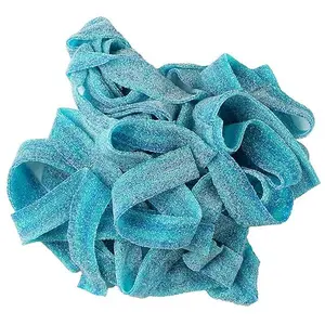Blueberry Sour Belts, 1 Pound Bulk Bag, The Hampton Popcorn & Candy Company