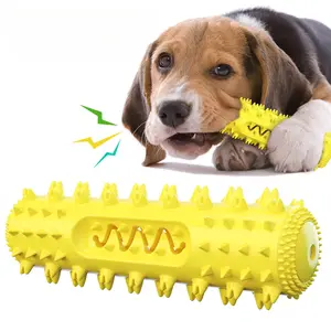 Squeaker Dog Chew Toys & Toothbrush Combo for Aggressive Chewers Puppy Teething Relief Interactive Pet Toy for Dental Health