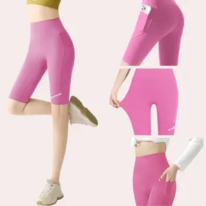 Yoga Shorts Scrunch Bum Gym Shorts Workout Biker Short Stretch Fitness Clothing Impact  Shorts with Logo  Low Waist Seamless