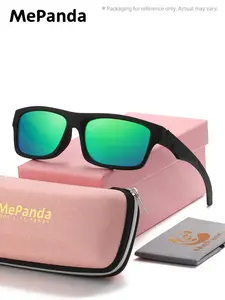 Mepanda 1 Piece Unisex Full Frame Sunglasses，Rectangle Frame Sunglasses UV400 Simple design, modern interpretation