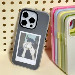 Custom Photo Insert Matte Phone Case | Pastel 2-in-1 Sealed Picture Slot Cover | FREE Personalized Print Included