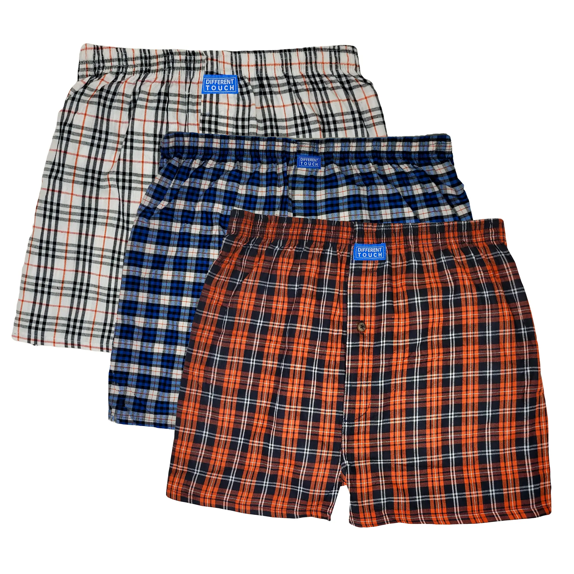 Men's Soft Cotton Boxer Shorts 3-Pack, Menswear Big & Tall Underwear (S-6XL), Breathable Fabric Elastic 3-in-1 Box Set Men's Boxer Briefs