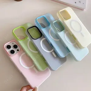 Magsafe Magnetic Colorful Phone Case Cover For iPhone 17 / 16 / 15 / 14 / 13 / Plus / Pro / Pro Max / Shockproof Phonecase Casing iphone 16 pro case phone cases 17 phone case beautiful