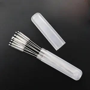 Water Bottle Straw Cleaning Brush Set, 5 Counts Clear Straw Cleaner, Straw Cleaning Tool, Drinkware Accessories for Home Kitchen