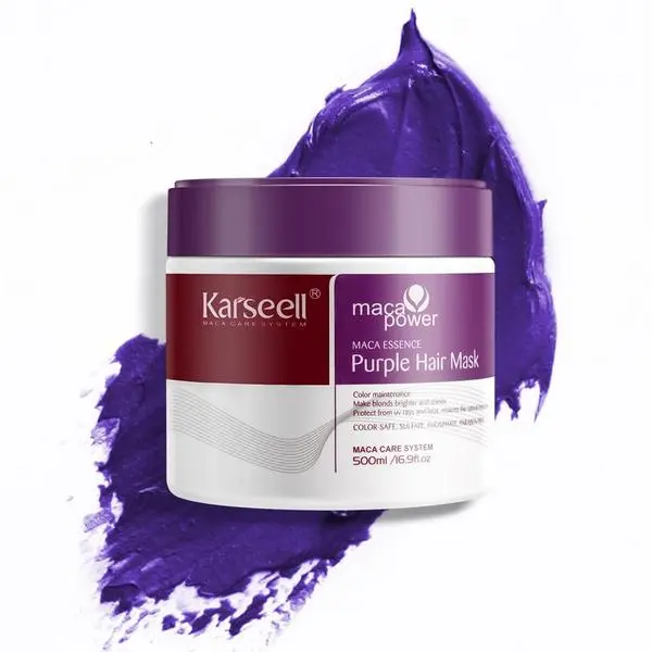 Karseell Purple Hair Mask, 16.90 oz | Neutralizes Brass Tones For Blonde, Bleached, Silver, or Color Treated Hair