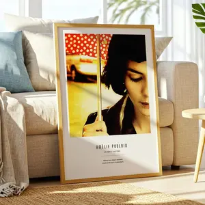 Amelie Poster - Minimalist Movie Poster, Mid Century Modern Wall Art, Jean-Pierre Jeunet Film, Audrey Tautou Poster, French Cinema Poster
