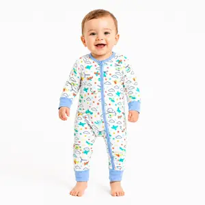 Unisex Bamboo Viscose Footless Baby Zipper Onesie, Ultra-Soft Infant Pjs for Preemies & Newborns, Essential Bodysuit for Boys and Girls