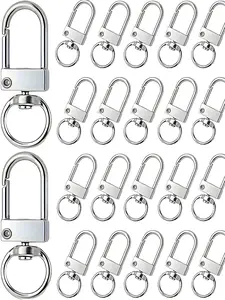 30pcs 12.5x32.5mm Lobster Clasp Keychain Rings Hooks, DIY Keychain Accessories, Jewelry Making Kit, Craft Making Supplies, Keyring Clips, DIY Beading Accessories