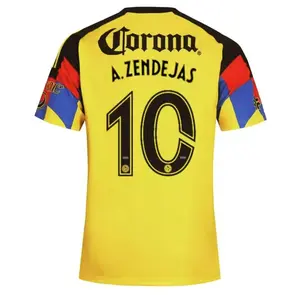Club America 2025-26 Zendejas#10Home Jersey Men's Soccer Jersey 3D All Over Print Short Sleeve Soccer Jersey, Summer Sports Outfits, Gift For Him
