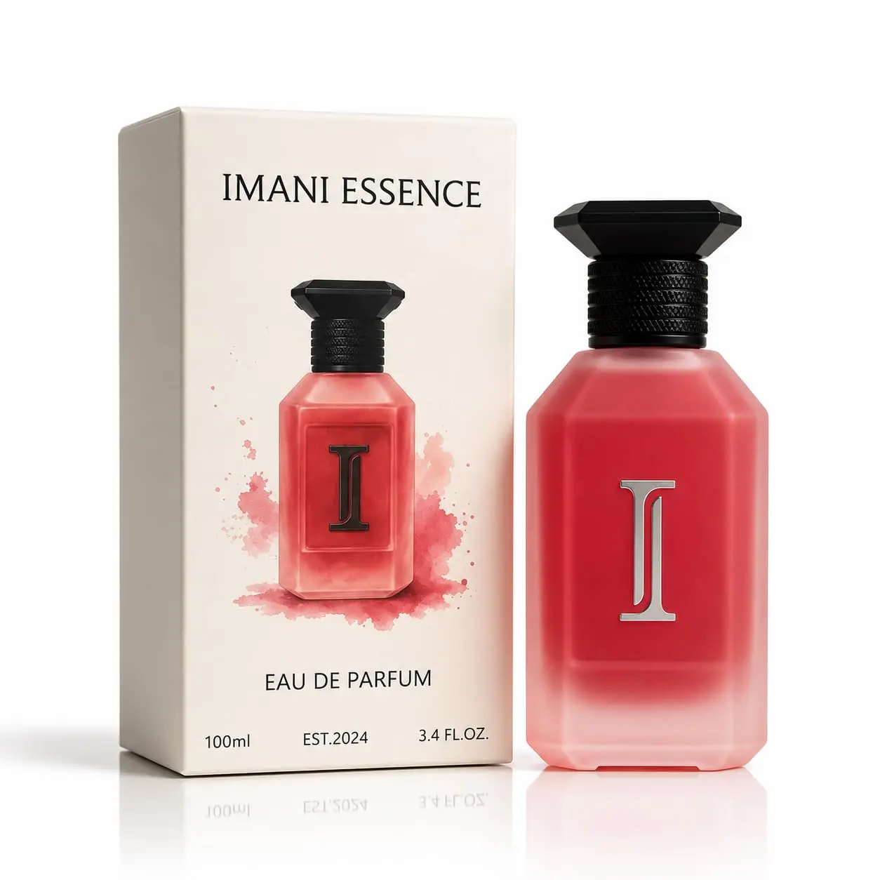 CRIMSON Eau de Parfum 100ML (3.4 FL OZ) – Floral Fruity Amber Fragrance – Long Lasting Luxury Cologne with Lychee, Pear, Rose, Vanilla & Musk