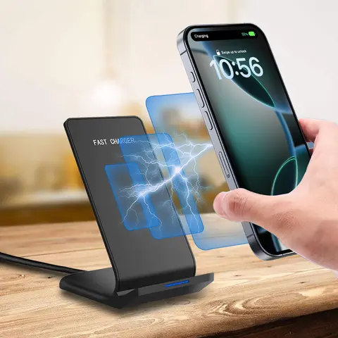 20W Fast Wireless Charger Stand - Universal for Mobile Smartphones/Cellphones (Galaxy S25-S10/Note 20 Ultra-9, iPhone 18/17 Pro Max-8 Series) & Compatible Wireless Charging Devices