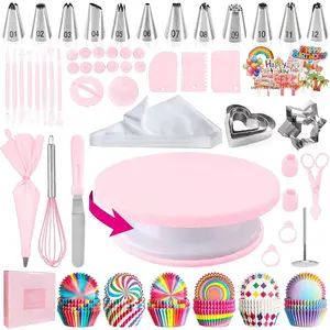 Cake Decorating Kit,Piping Bags and Tips Set,Cake Decorating Supplies,Frosting Piping Kit,Cake Baking Supplies for Beginners (255PC)