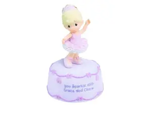 Precious Moments 741009 "You Sparkle With Grace And Charm" Musical Music Box, Home Decor Ornaments for Room Decor