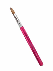 Fantasy Nails Brush #10 Kolinski Hair Professional Nail Brush with Pink Handle for Stylish Acrylic Application