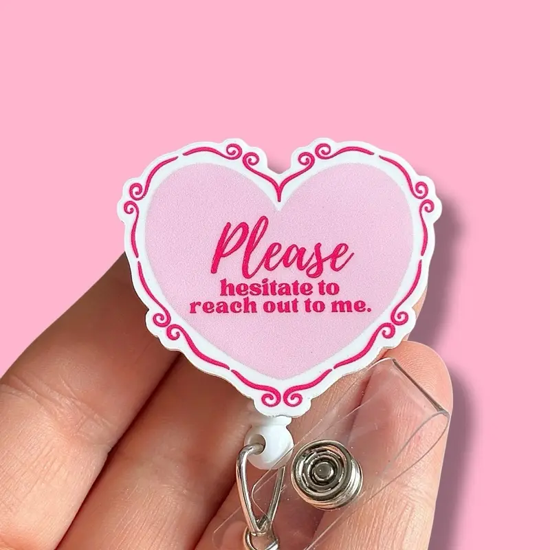 Glitter My Badge Please hesitate to reach out to me funny badge reel for nurse and hospital workers. Badge clip Badge pull - Retractable swivel clip with a 360 rotation. Great gift for coworkers.