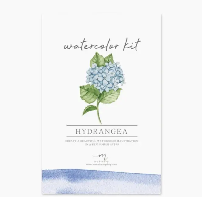 Watercolor Kit - Blue Hydrangea