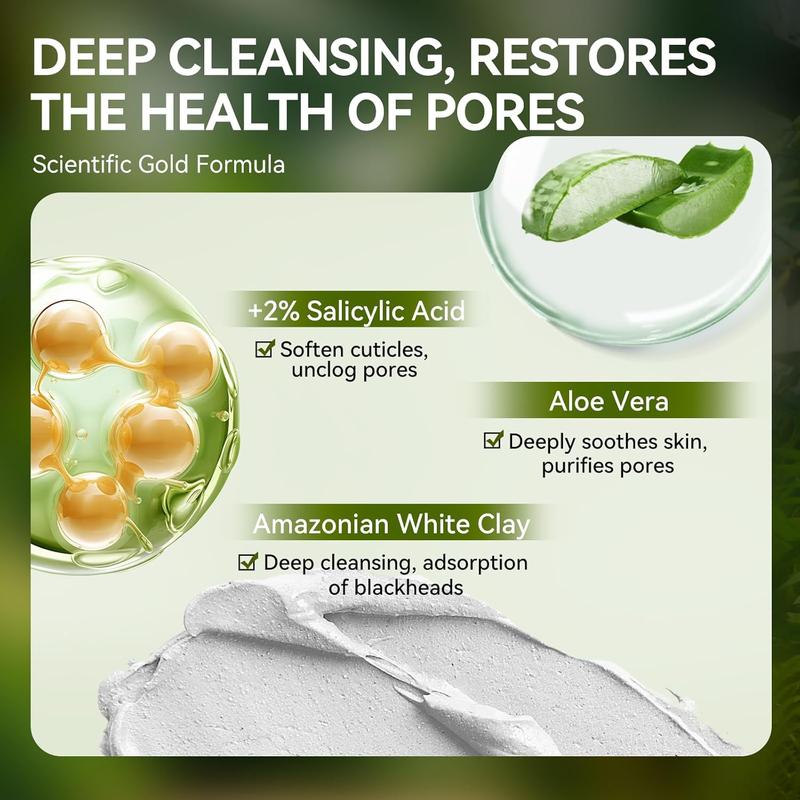 LANBENA Blackhead Removal Mask, Nose Phyto Pore Strips, Pore Cleansing Purifying Exfoliating Mask, 60 Sheets, Phyto Aloe Vera Blackhead Removal Mask, (30g)