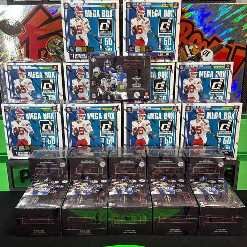 Break #1408       2025 Topps SignatureHobby Box, 10-Donruss Megas, & 10-2025 Topps Signature Blasters