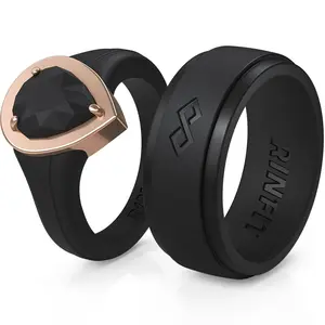 Silicone Wedding Ring Set for Couples - Bundle #100