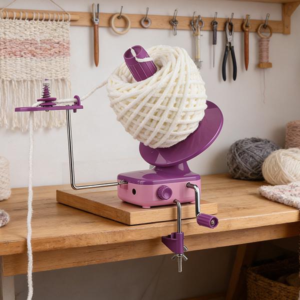 Electric Yarn Winder, high-capacity electric Yarn winder, featuring powerful tension control and  speed adjustment; this automatic Yarn winder makes an excellent gift for knitting lover.