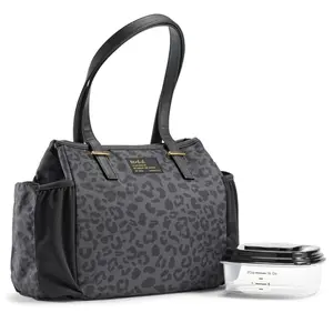 Fit & Fresh 7452TCX3128 Copley Lunch Bag Kit - Cheetah Black