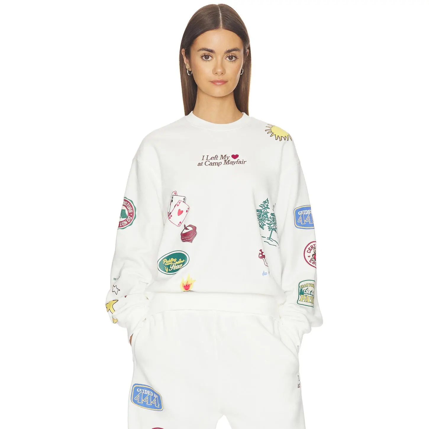 The Mayfair Group No Wifi Here Crewneck in Cream
