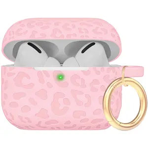 AirPods Pro 2 Leopard Print Silicone Case with Keychain, Durable Protective Cover, Stylish Audio Accessory for AirPods Pro 2